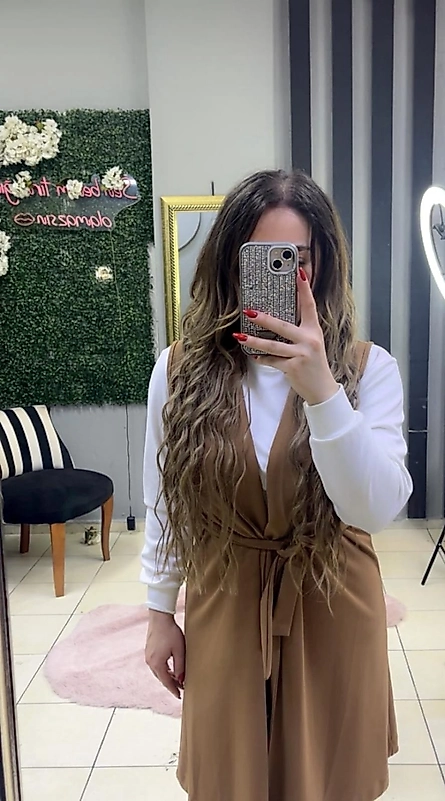 CEKET YAKA CEP&KUŞAK DETAYLI KOLSUZ